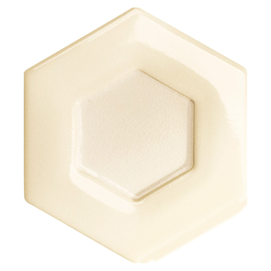 Dual 5.5" Hexagons in Cream Ceramic Tile | TileBuys