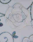 3D Rose Limited Edition Marble Luxury Waterjet Mosaic Tile | TileBuys