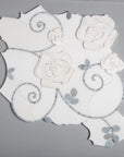 3D Rose Limited Edition Marble Luxury Waterjet Mosaic Tile | TileBuys