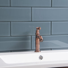 Blue Block Glass 4x12" Subway Tile in Cerulean | TileBuys