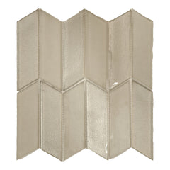 Glass Mosaic Tile - Cosmopolitan Chevron in Geneva | TileBuys