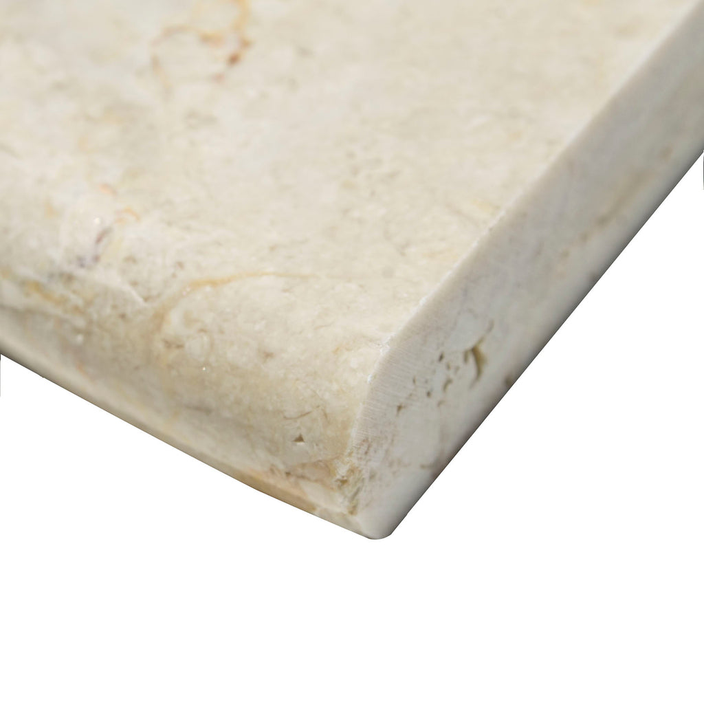 Crema Marfil Marble Shelf - 9" Corner Shower Shelf - Polished | TileBuys