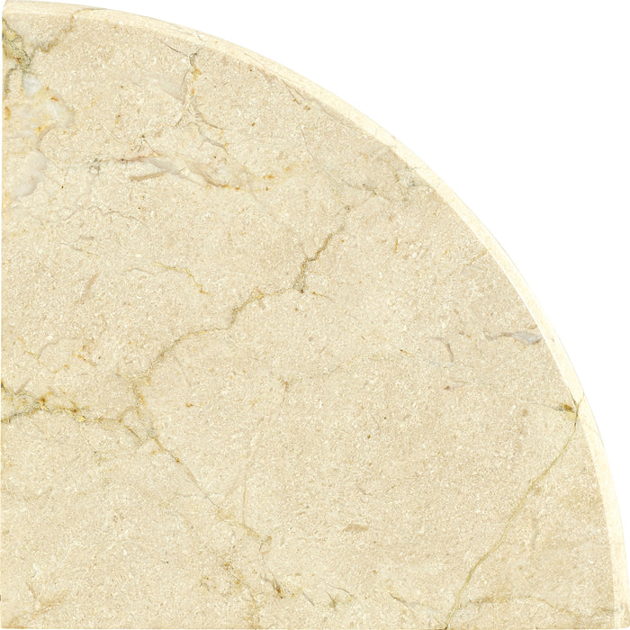 Crema Marfil Marble Shelf - 9" Corner Shower Shelf - Polished | TileBuys