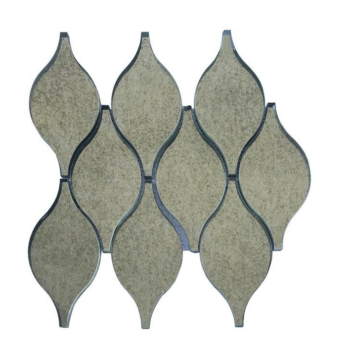 Antique Mirror Glass Droplet Pattern Mosaic Tile | TileBuys