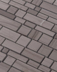 Athens Marble Mosaic Tile - Linear Squares and Rectangles - Honed | TileBuys