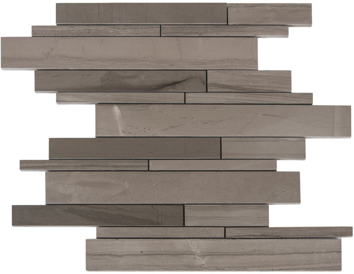 Athens Marble Mosaic Tile - Linear Strip Rectangles - Honed | TileBuys