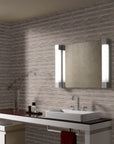 Athens Marble Mosaic Tile - Linear Strip Rectangles - Honed | TileBuys