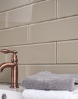 Beige Block Glass 4x12" Subway Tile | TileBuys