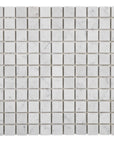 Bianco Carrara Marble Mosaic Tile - 1" Squares - Polished | TileBuys