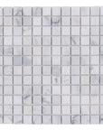 Bianco Carrara Marble Mosaic Tile - 1" Squares - Polished | TileBuys