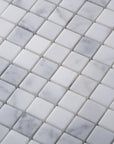 Bianco Carrara Marble Mosaic Tile - 1" Squares - Polished | TileBuys