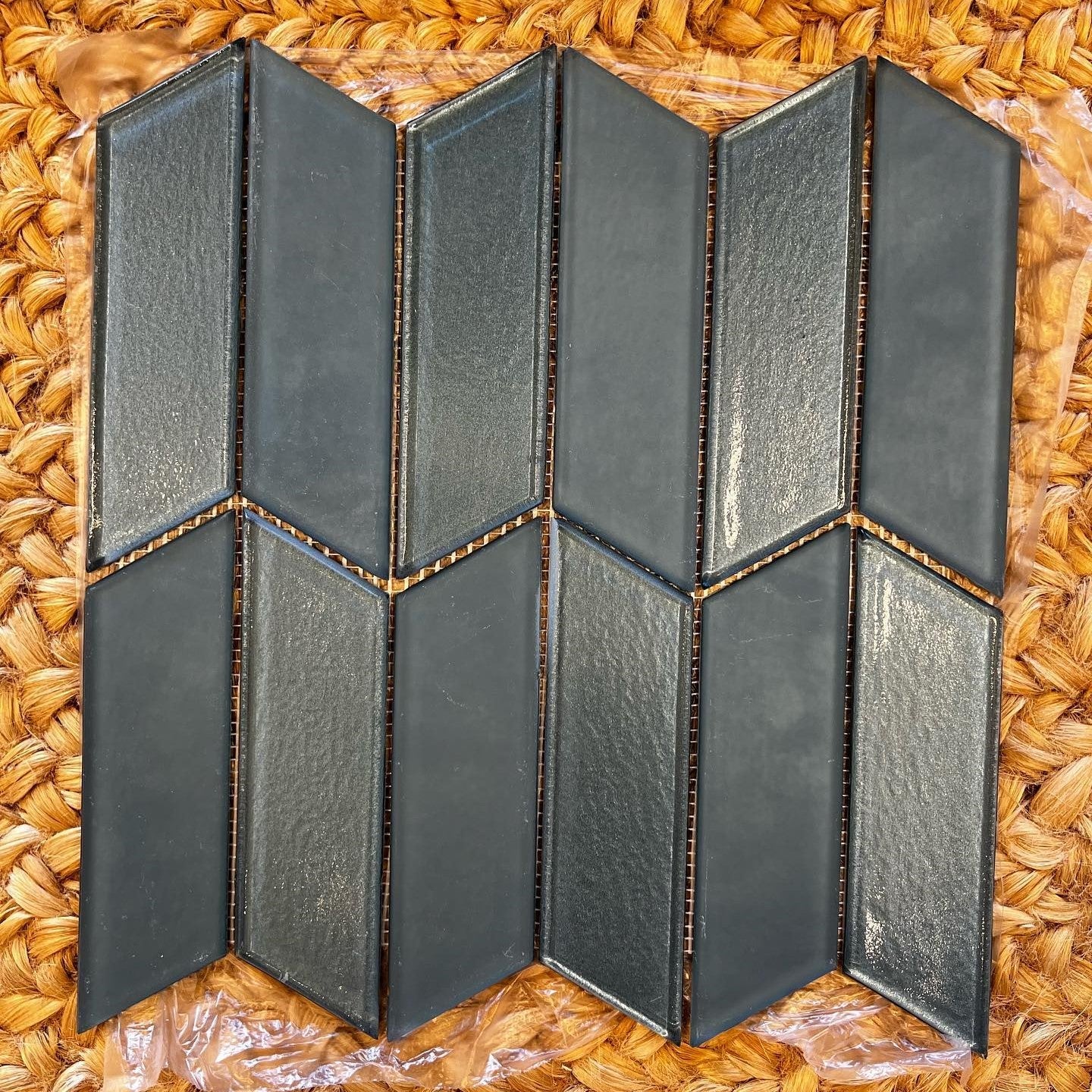 Glass Mosaic Tile - Cosmopolitan Chevron in Zurich | TileBuys