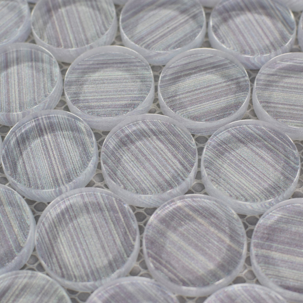 Blue Glass Penny Tile | TileBuys