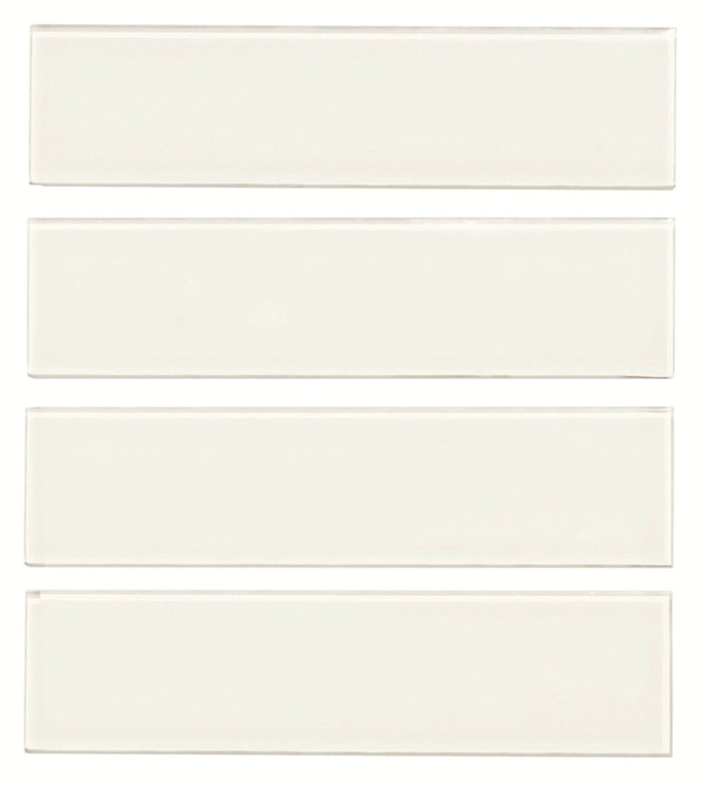 5 Sq Ft of Bright White Glass 3x12" Subway Tile | TileBuys