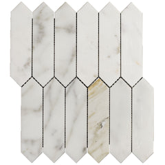 Picket Tile in Calacatta (Calcutta) Marble Mosaic Tile | TileBuys