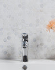 Carrara Bianco Marble Mosaic Tile - 1" Hexagons - Polished | TileBuys