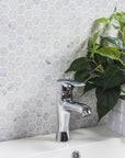 Carrara Bianco Marble Mosaic Tile - 1" Hexagons - Polished | TileBuys