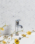 Carrara Bianco Marble Mosaic Tile - 1" Hexagons - Polished | TileBuys