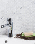 Carrara Bianco Marble Mosaic Tile - 1" Hexagons - Polished | TileBuys