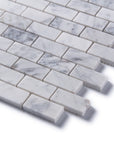 Carrara Bianco Marble Mosaic Tile - 1x2" Mini Brick - Polished | TileBuys