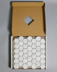 Carrara Bianco Marble Mosaic Tile - 2" Hexagons - Polished or Honed | TileBuys