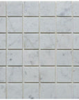 Carrara Bianco Marble Mosaic Tile - 2" Squares - Polished | TileBuys