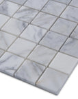 Carrara Bianco Marble Mosaic Tile - 2" Squares - Polished | TileBuys