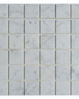 Carrara Bianco Marble Mosaic Tile - 2" Squares - Polished | TileBuys