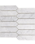 Picket Tile in Carrara Bianco Marble Mosaic Tile | TileBuys