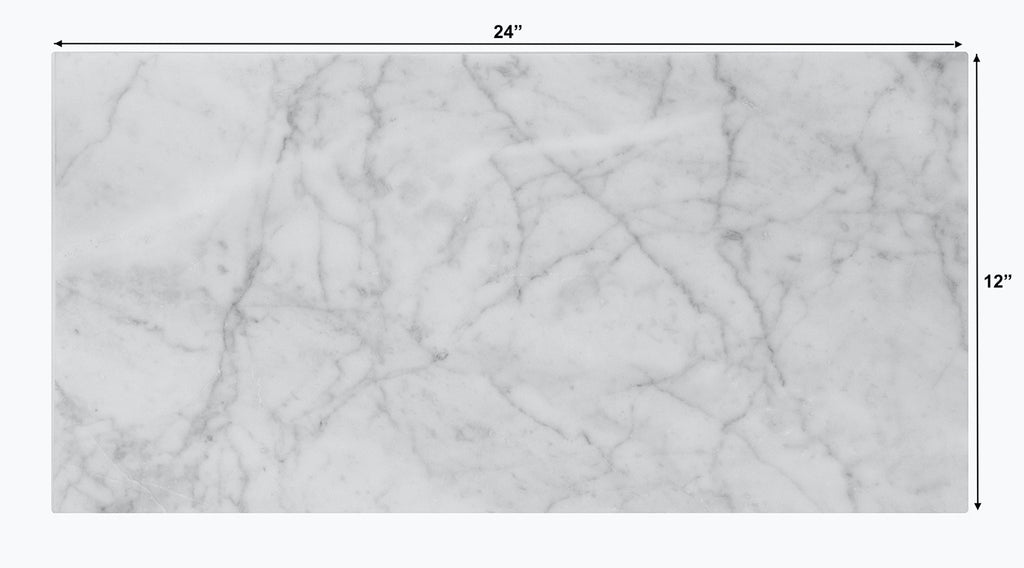 Carrara Bianco Marble Wall and Floor Field Tile in Various Sizes - Polished | TileBuys