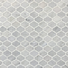 Carrara Bianco Marble Waterjet Mosaic Tile in Mini Lanterns | TileBuys