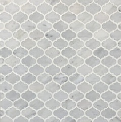 Carrara Bianco Marble Waterjet Mosaic Tile in Mini Lanterns | TileBuys