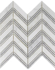 Carrara Blend Marble Mosaic Tile - Chevron - Polished | TileBuys