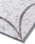 Carrara (Carrera) Venato and Lady Gray Marble Mosaic Tile - Floral Pattern - Polished | TileBuys