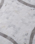 Carrara (Carrera) Venato and Lady Gray Marble Mosaic Tile - Floral Pattern - Polished | TileBuys
