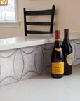 Carrara (Carrera) Venato and Lady Gray Marble Mosaic Tile - Floral Pattern - Polished | TileBuys