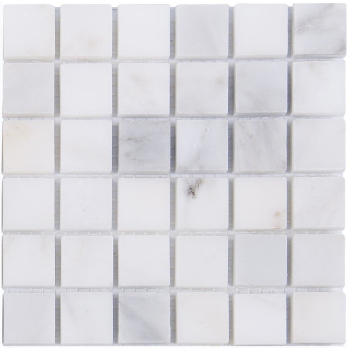 Carrara (Carrera) Venato Marble Tile - 2” Squares - Polished or Honed | TileBuys