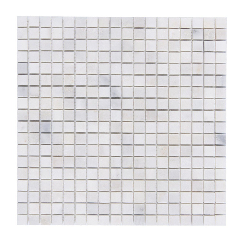 Carrara (Carrera) Venato Marble Tile - 5/8” Squares - Polished | TileBuys