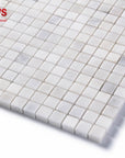 Carrara (Carrera) Venato Marble Tile - 5/8” Squares - Polished | TileBuys