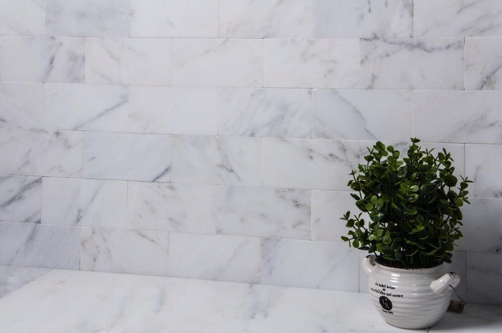 Carrara Venato Marble 3x6" Subway Tile - Various Finishes | TileBuys