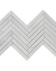 Carrara Venato Marble Mosaic Tile - 1x6" Long Herringbone | TileBuys