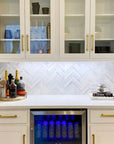 Carrara Venato Marble Mosaic Tile - 1x6" Long Herringbone | TileBuys