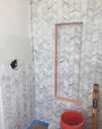 Carrara Venato Marble Mosaic Tile in Mindful Grace Wings | TileBuys