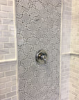 4.2 SQ FT of Carrara White and Bardiglio Grey Marble Waterjet Mosaic Tile in Petal Blossoms | TileBuys
