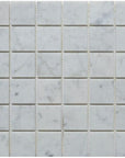 5 Sq Ft of Carrara White Marble Mosaic Tile in 2" Squares Pattern | TileBuys