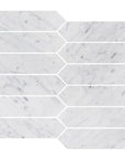 Picket Tile in Carrara White Marble Mosaic Tile | TileBuys
