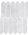 Picket Tile in Carrara White Marble Mosaic Tile | TileBuys