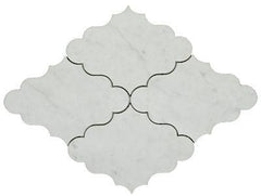 Carrara White Marble Waterjet Mosaic Tile in Tangier | TileBuys