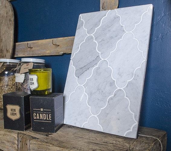 Carrara White Marble Waterjet Mosaic Tile in Tangier | TileBuys