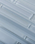 Cerulean Blue Glass Random Linear Strip Mosaic Tile | TileBuys